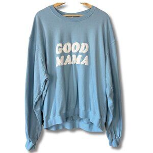 Good American Good Mama Boyfriend Sweatshirt Airy Blue Women's Plus Size 5X